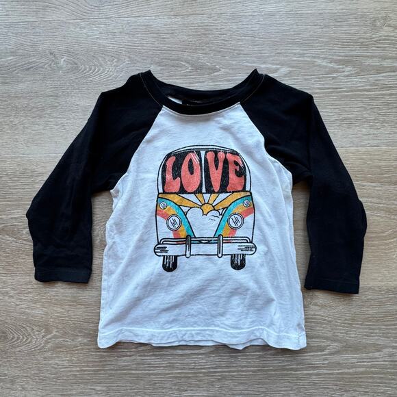 Tiny Whales Retro Van Raglan T-Shirt - Size 5 - Picture 1 of 4